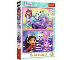 Trefl Dėlionė 2x24 vnt. - Gabby's Dollhouse