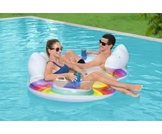 Dvigubas plaukimo ratas Bestway Rainbow Dreams, 186 x 116 cm