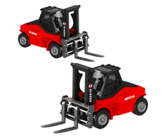 Raudonas kolekcinis šakinio krautuvo modelis Huina 1:80