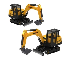 Kolekcinis HUINA vikšrinio ekskavatoriaus modelis – geltonas 1:80