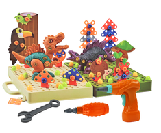 3D statybos dėlionės kaladėlės Dinozaurai Lean Toys