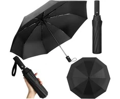 Lean Automatinis skėtis 12 stipinų juodas su dėklu 105 cm