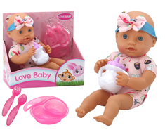 Lėlė rožine apranga su priedais Lean Toys Love Baby