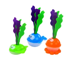 Lean Toys Vonios žaislų rinkinys vaikams su rykliu ir jūros gyvūnais