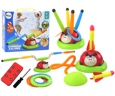 Lean Toys Žaislas boružėlė 3in1 su šokdyne, Taikiniu ir Raketų Paleidimo Funkcija
