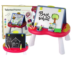 Lean Toys Piešimo lenta LeanToys 2in1, raudona