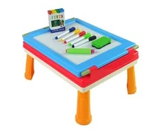 Magnetinė kreidos lenta Lean Toys Talented Painter su mėlynu žaidimų stalu
