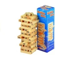 Dėlionė Lean Toys Žaidimas griūvantis bokštas Wood toys, 54 det
