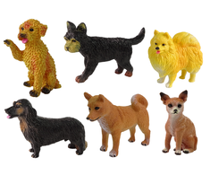 Šunų figūrėlių rinkinys Lean Toys, 6vnt