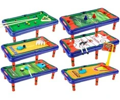 Lean Toys Stalo žaidimų rinkinys 6-in-1