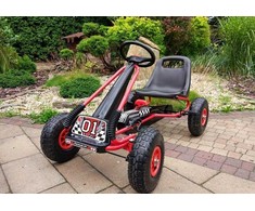 Lean Cars Kartingas Lean Toys A-15, raudonas