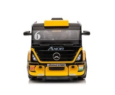 Lean Cars Vienvietis elektromobilis su priekaba Mercedes-Benz Axor XMX622, geltonas