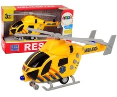 Žaislinis Pagalbos sraigtasparnis su garsais Lean Toys, geltonas
