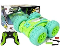Lean Toys Radijo bangomis valdomas automobilis Amphibious žalias