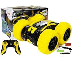 Lean Toys Radijo bangomis valdomas automobilis Amphibious geltonas