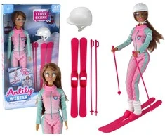 Lean Toys Lėlė Anlily slidininkė su priedais