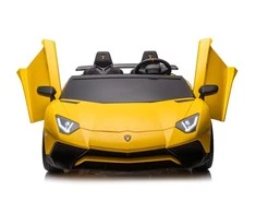 Lean Cars Dvivietis vaikiškas elektromobilis Lamborghini XXL, geltonas