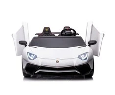 Lean Cars Dvivietis vaikiškas elektromobilis Lamborghini XXL, baltas