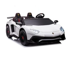 Lean Cars Dvivietis vaikiškas elektromobilis Lamborghini XXL, baltas