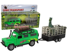Lean Cars Automobilis Land Rover su transporteriu Dinosaur Metal 520178