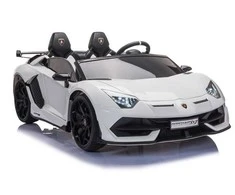 Dvivietis vaikiškas elektromobilis Lean Cars Lamborghini Aventador SX2028, baltas