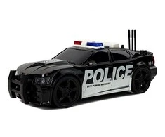 Policijos automobilis su garso ir šviesos efektais Lean Toys 1:20