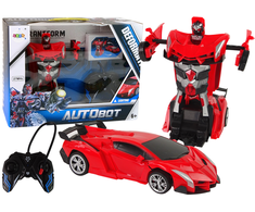 Lean Toys 2in1 Nuotolinio Valdymo Robotas Automobilis Raudonas