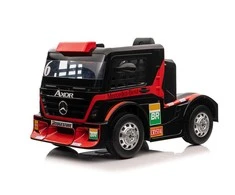 Lean Cars Vienvietis elektromobilis vaikams Mercedes-Benz Axor XMX622, raudonas