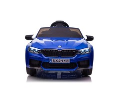 Lean Cars Vienvietis elektromobilis vaikams BMW M5 Drift, mėlynas