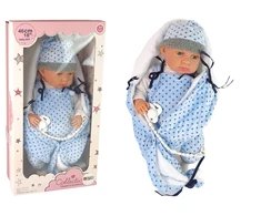 Lėlė kūdikis Lean Toys 46 cm mėlynai