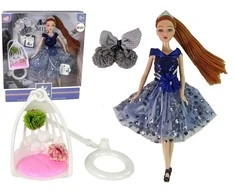 Lean Toys Lėlė LeanToys su ilgais raudonais plaukais ir mėlynomis akimis, 30 cm