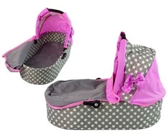 Alice Žaislinis lėlių vežimėlis Lean Toys 2in1, pilkas