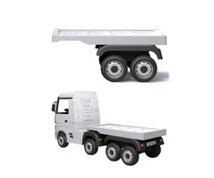 Lean Cars Elektromobilio priekaba vaikams Mercedes Actros HL358, balta
