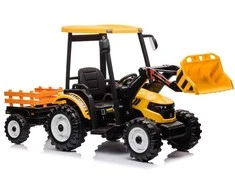 Lean Cars Akumuliatorinis traktorius su priekaba Hercules 24V – geltonas