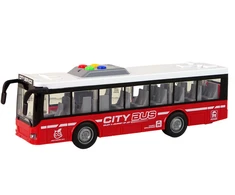 Lean Toys Baterijomis varomas autobusas su šviesomis ir garsais, 1:16 mastelis