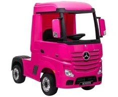 Lean Cars Mercedes Actros rožinis elektromobilis vaikams 4x4