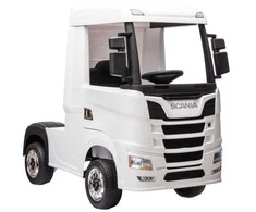 Lean Cars Akumuliatorinis automobilis vaikams Scania 500R HL698 Baltas 4x4