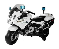 Lean Cars Elektrinis motociklas vaikams BMW R1200 Police, baltas