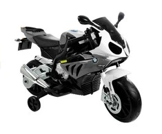 Lean Cars Akumuliatorinis motociklas vaikams BMW S1000RR, sidabrinės spalvos