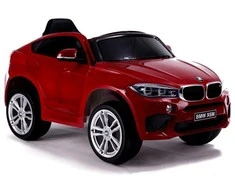 Lean Cars Vaikiškas elektrinis visureigis BMW X6M, nudažytas raudonai