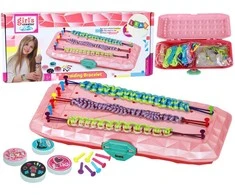 Lean Toys Apyrankių kūrimo rinkinys su rožine dėžute