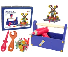 Lean Toys Vaikiškas įrankių rinkinys su bateriniu atsuktuvu