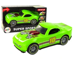 Lean Toys Žalias sportinis automobilis su garsais ir šviesomis