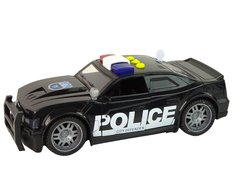 Žaislinis policijos automobilis Lean Toys, juodas, 25x9x11 cm