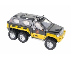 Žaislinis karinis automobilis su patranka viduje Lean Toys, 18x7x9,5 cm, 1 vnt