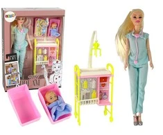 Lean Toys Lėlės rinkinys Daktarė