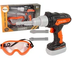 Lean Toys Vaikiškas gręžtuvas su apsauginiais akiniais, 20 cm