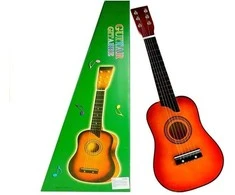 Lean Toys Klasikinė medinė gitara Raudona atrodo kaip tikra