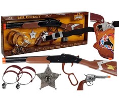 Lean Toys Kaubojiškas žaidimų rinkinys su svirtiniu šautuvu ir koltu