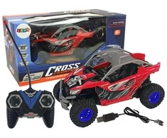 Lean Toys Nuotoliniu būdu valdomas bekelės automobilis – Cross Country, 1:16 mastelis, 27 MHz, raudonas